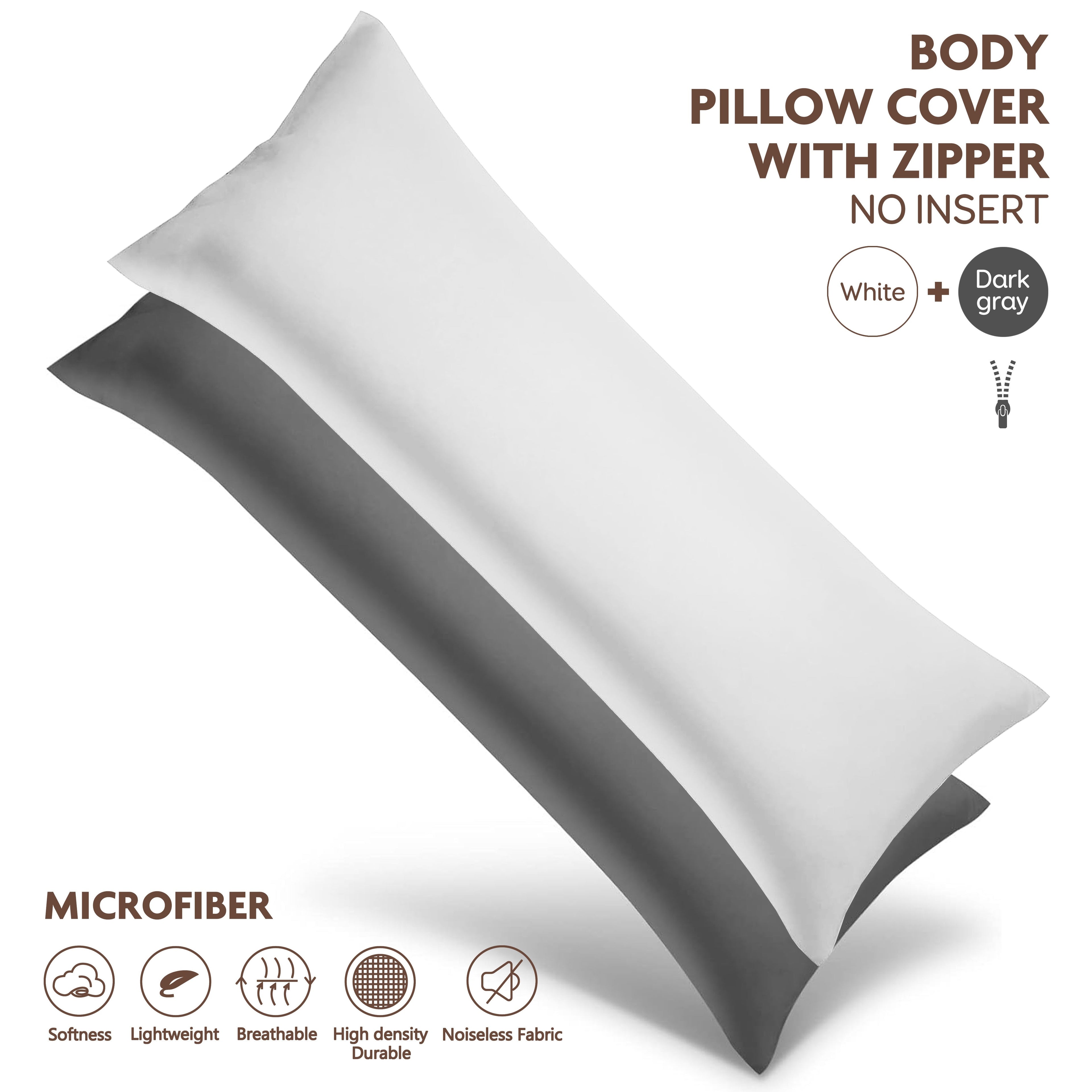 Polyester Brushed Fabric Long Pillowcase, 20.08X53.94inch, Zipper Closure, Soft And Durable, Ideal for Home Bedding Decoration - Without Pillow Core