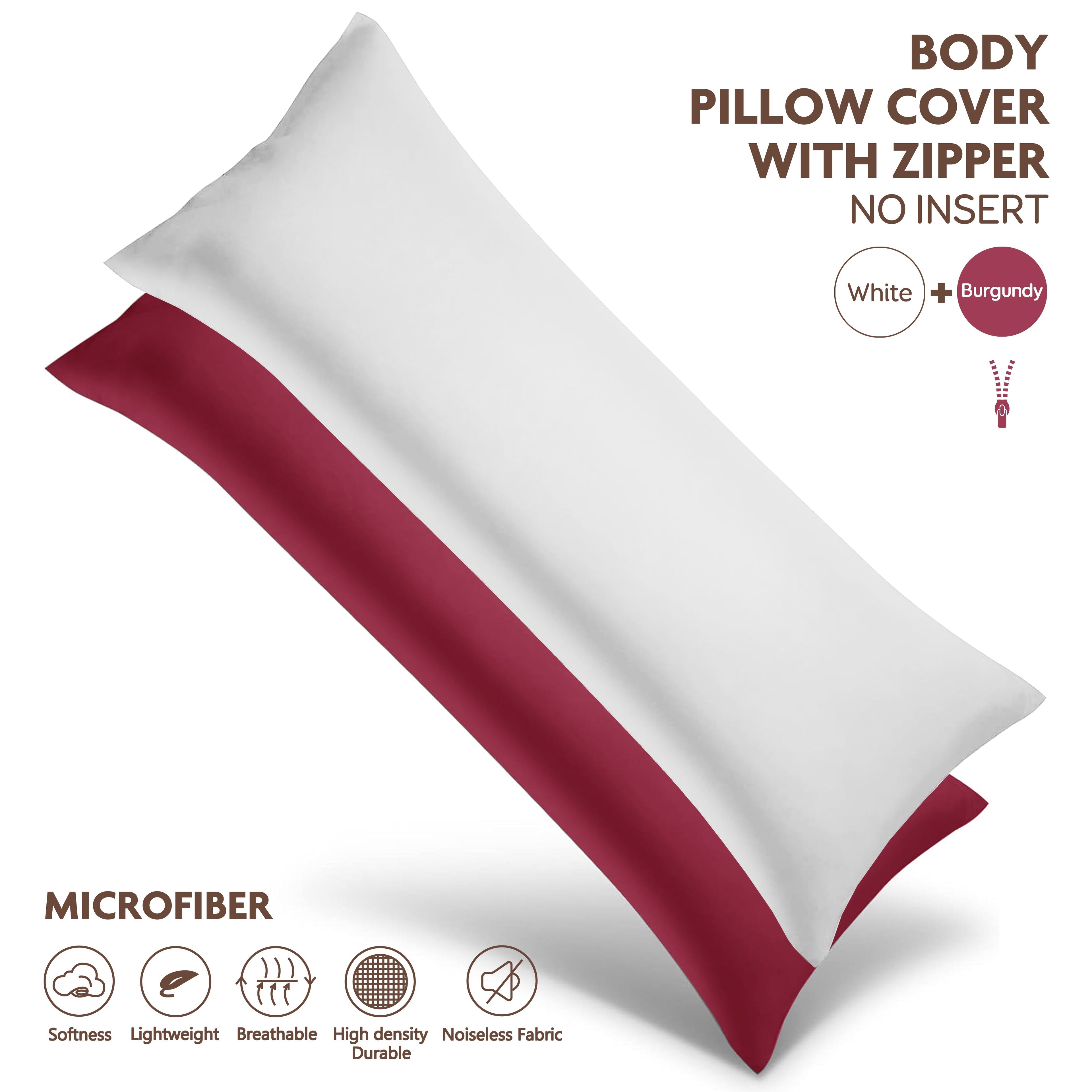 Polyester Brushed Fabric Long Pillowcase, 20.08X53.94inch, Zipper Closure, Soft And Durable, Ideal for Home Bedding Decoration - Without Pillow Core