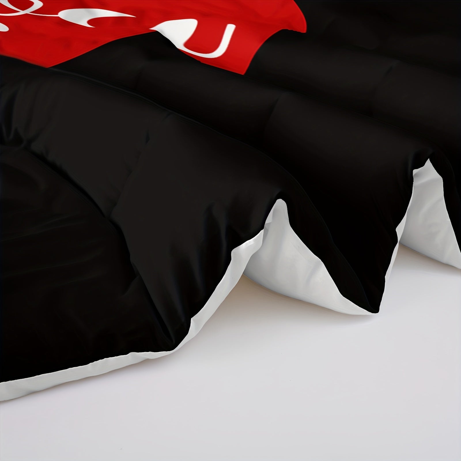 3pcs Mr Mrs Bedding Set Queen, You And Me Comforter for Adults Couple Men Women, Black And Red Bedding Set, His And Hers Comforter, Romance Bedding, Valentine's Day Wedding Gifts, 1 Quilt 2 Pillowcases