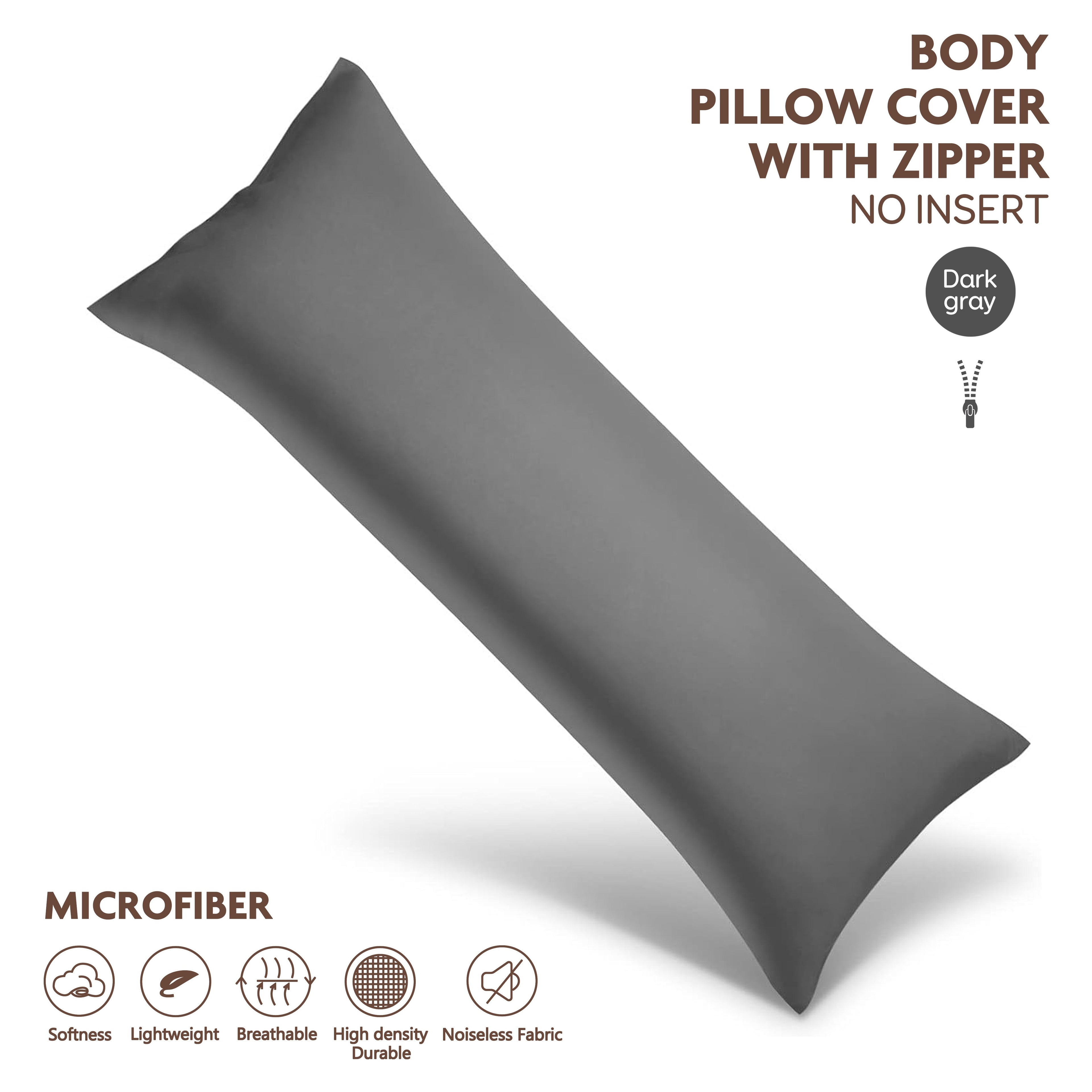 Polyester Brushed Fabric Long Pillowcase, 20.08X53.94inch, Zipper Closure, Soft And Durable, Ideal for Home Bedding Decoration - Without Pillow Core