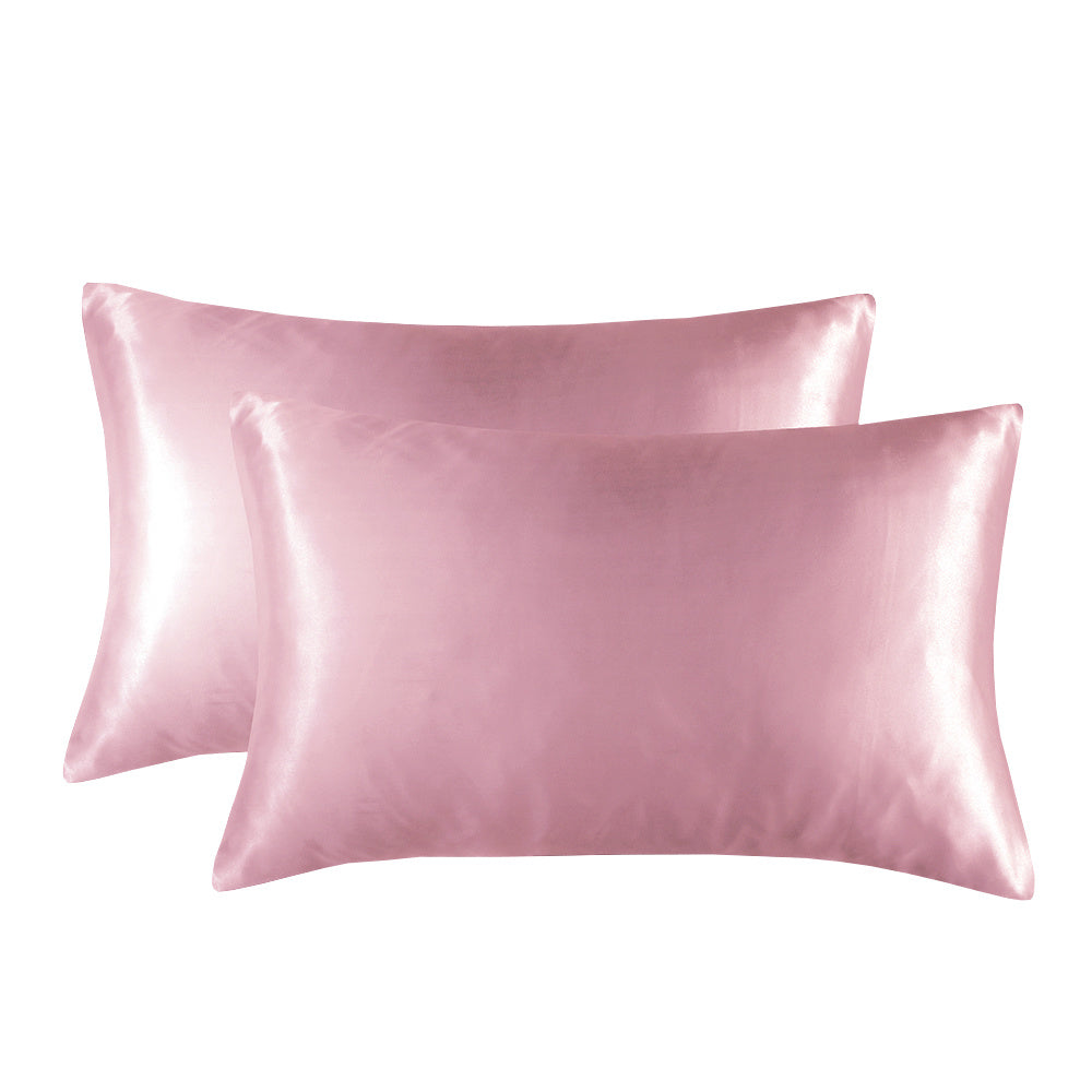 Set of 2 Luxuriously Silky Soft Satin Pillowcases Envelope Closure Design, Taupe Pillow Covers with Envelope Closure