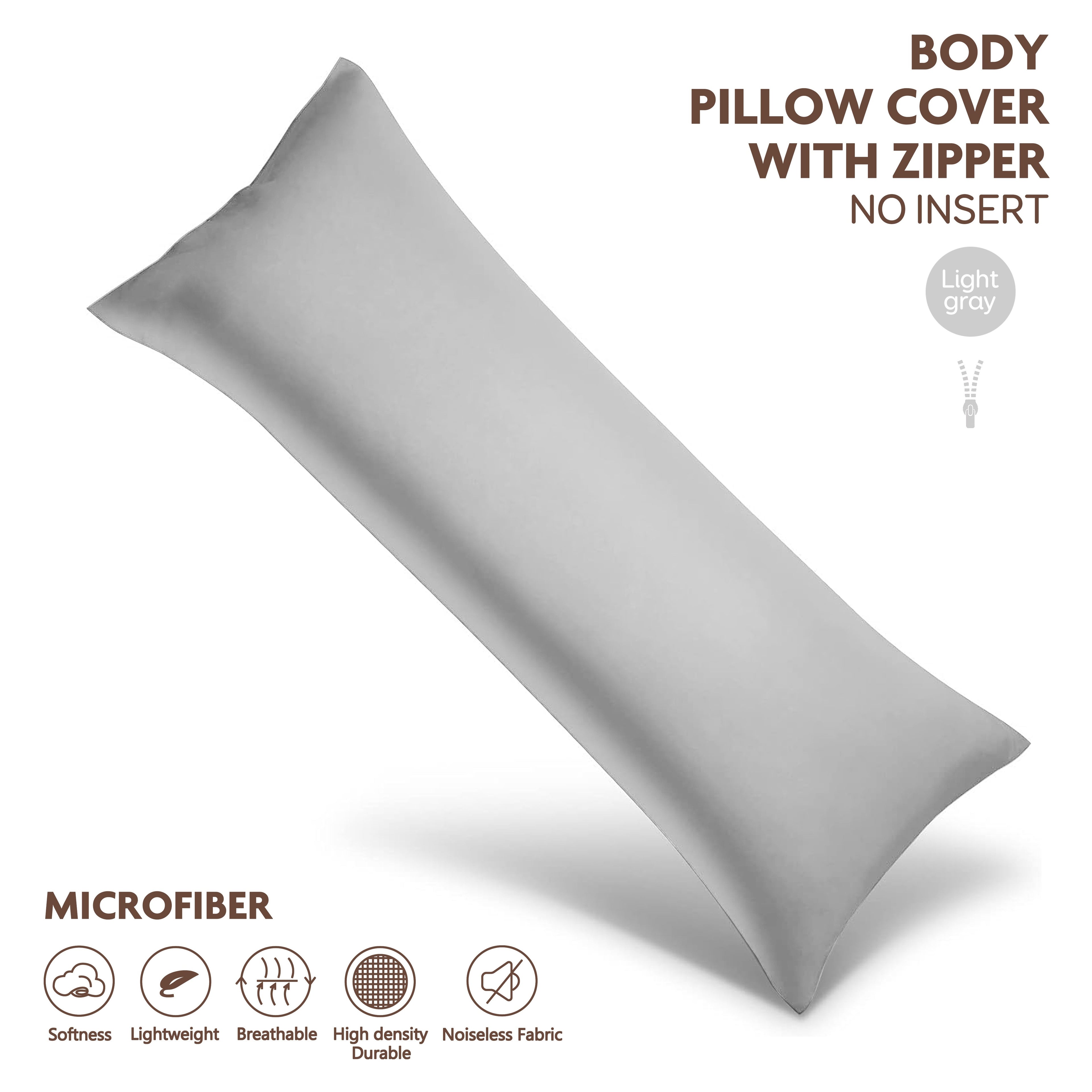 Polyester Brushed Fabric Long Pillowcase, 20.08X53.94inch, Zipper Closure, Soft And Durable, Ideal for Home Bedding Decoration - Without Pillow Core