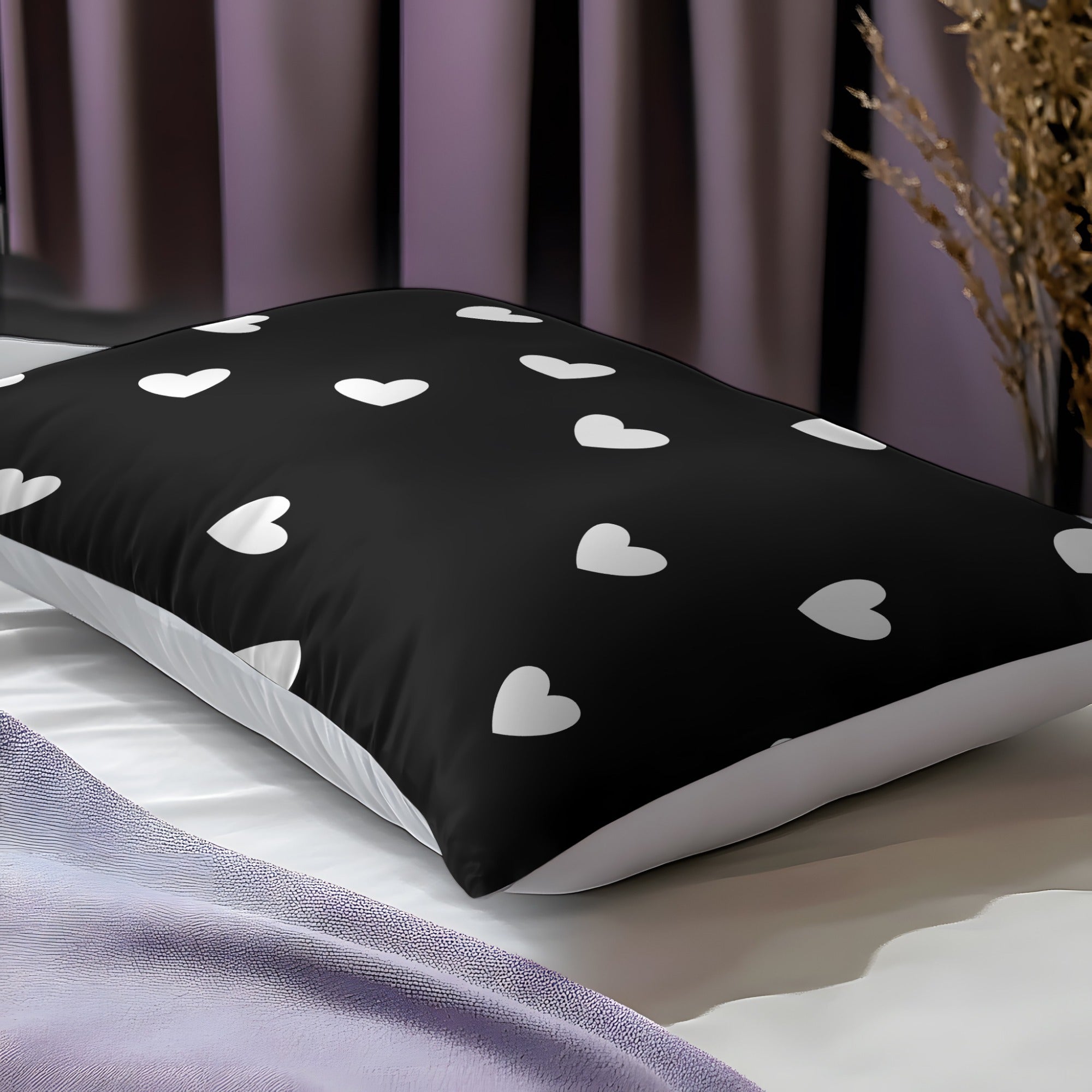 1pc Love-Themed Pillowcase - Extra Large, Soft 3D Digital Printed Polyester Fabric with Heart Design, Perfect for Bedroom, Guest Room, or as a Gift for Couples, Birthdays, and More, Decorative Pillow Cover | 3D Printed Pillowcase | Soft Polyester Fabric