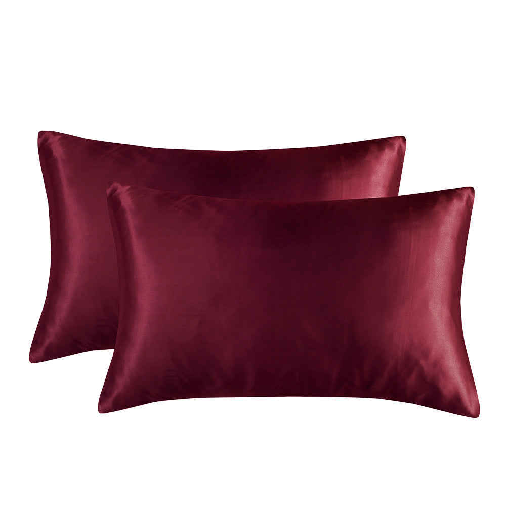 Set of 2 Luxuriously Silky Soft Satin Pillowcases Envelope Closure Design, Taupe Pillow Covers with Envelope Closure