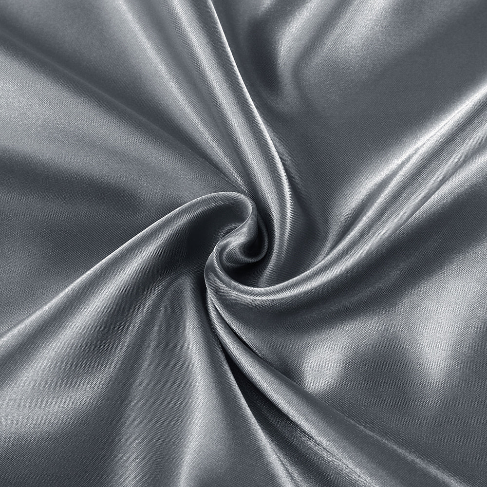 Set of 2 Luxuriously Silky Soft Satin Pillowcases Envelope Closure Design, Taupe Pillow Covers with Envelope Closure