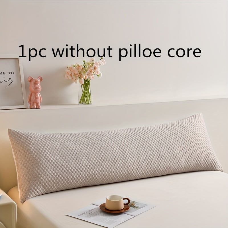 1pc Light Blue Long Pillowcase for Couples - Cooling Ice Bean Technology, 350g Heavyweight Fabric, No Pillow Core Included, Perfect for Summer Comfort, Cooling Pillowcase | Quilted Texture | Breathable Fabric
