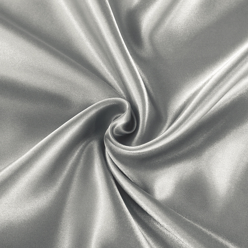 Set of 2 Luxuriously Silky Soft Satin Pillowcases Envelope Closure Design, Taupe Pillow Covers with Envelope Closure