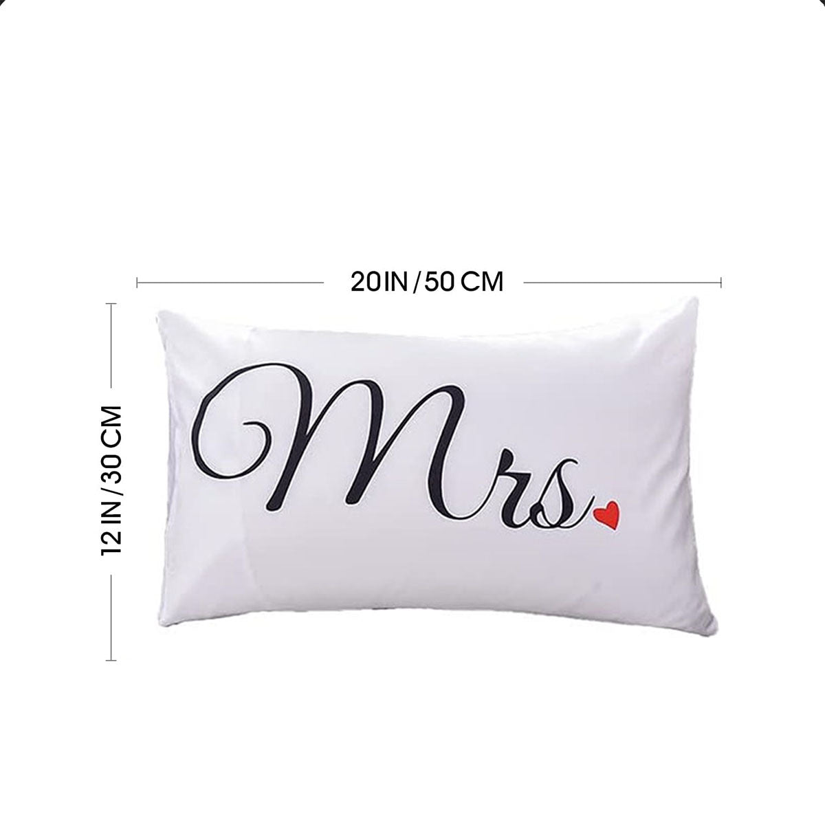 Two Couple Heart Print Pillowcases