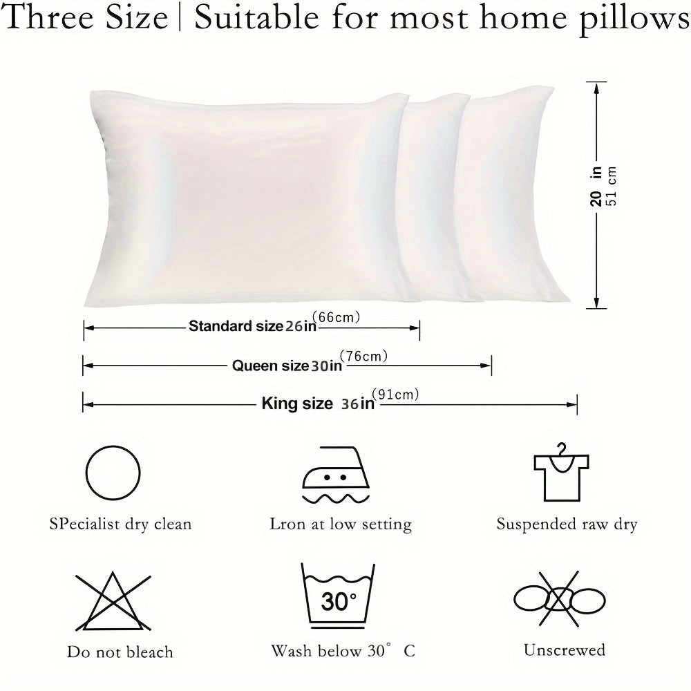 2pcs 100% Mulberry Silk Pillowcases - Double-Sided Hidden Zipper Closure, 19mm Thick, Elegant Purple Bedding for Couples, Luxury Gift for Intimate Moments, Intimate Moments | Elegant Bedding | Smooth Texture