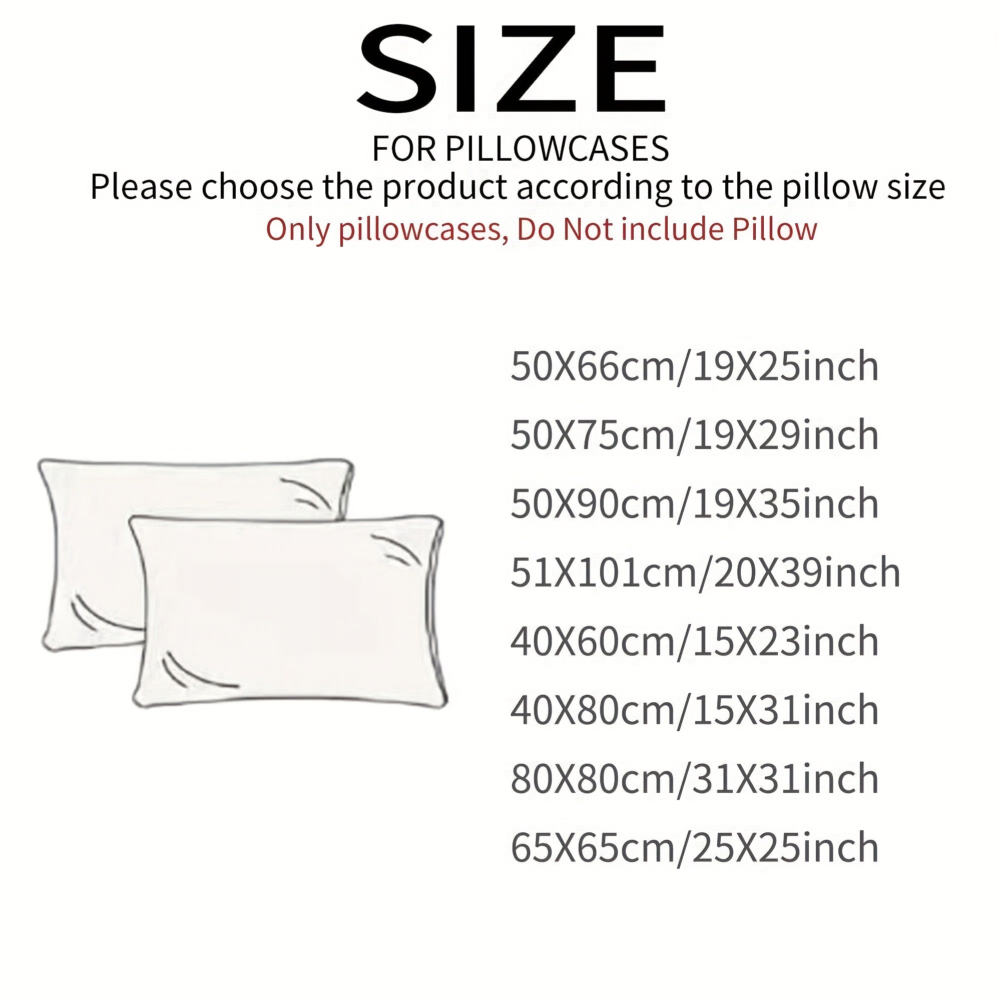 2pcs Multi-Size and Color Pillow Covers, Solid Color Pillowcases for Bedroom, Living Room & Hotel Use – Suitable for Single, Double, or Couple Beds – All-Season Washable