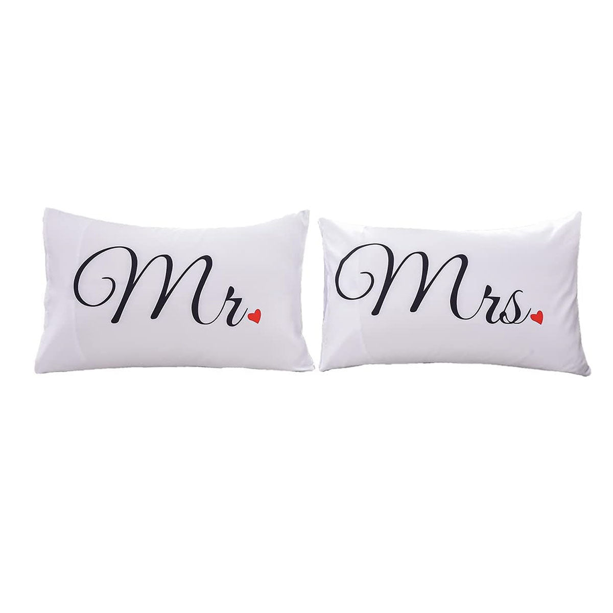 Two Couple Heart Print Pillowcases