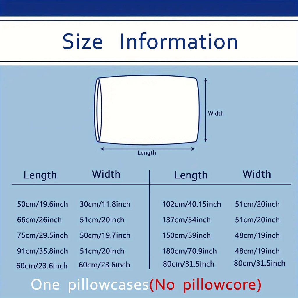 1pc Love-Themed Pillowcase - Extra Large, Soft 3D Digital Printed Polyester Fabric with Heart Design, Perfect for Bedroom, Guest Room, or as a Gift for Couples, Birthdays, and More, Decorative Pillow Cover | 3D Printed Pillowcase | Soft Polyester Fabric