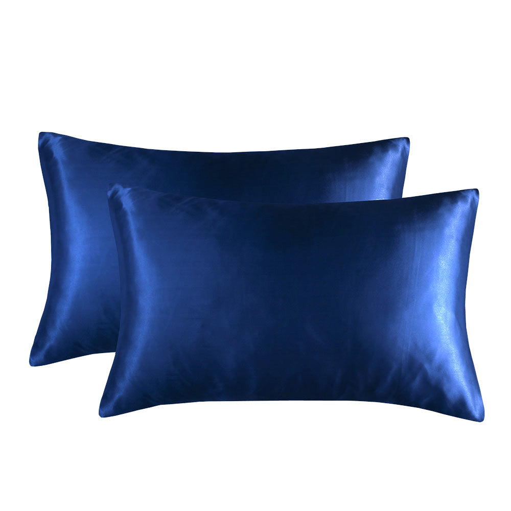 Set of 2 Luxuriously Silky Soft Satin Pillowcases Envelope Closure Design, Taupe Pillow Covers with Envelope Closure