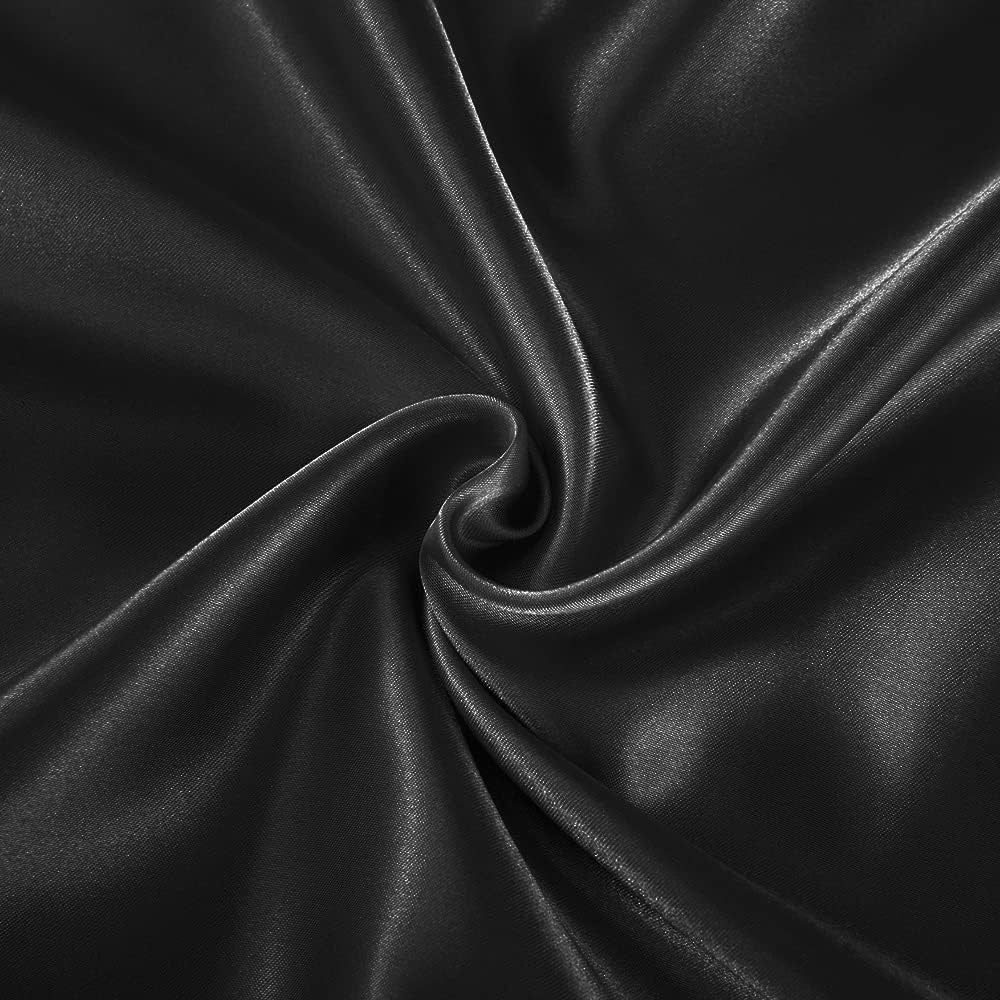 Set of 2 Luxuriously Silky Soft Satin Pillowcases Envelope Closure Design, Taupe Pillow Covers with Envelope Closure
