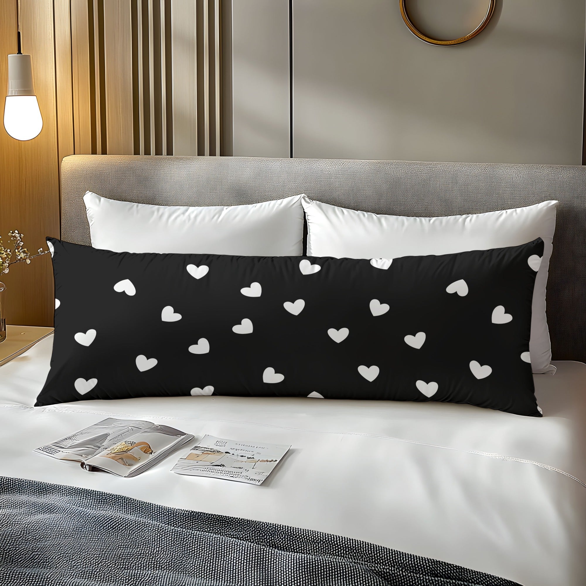 1pc Love-Themed Pillowcase - Extra Large, Soft 3D Digital Printed Polyester Fabric with Heart Design, Perfect for Bedroom, Guest Room, or as a Gift for Couples, Birthdays, and More, Decorative Pillow Cover | 3D Printed Pillowcase | Soft Polyester Fabric