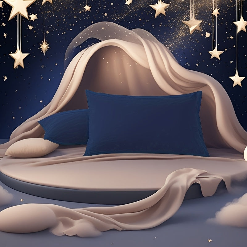 2pcs Pillowcase Set, Safe Zipper-free Design, Envelope Closure, High-Quality Material Fits Better to The Skin, Soft And Breathable, Healthy And Comfortable, Suitable for All Seasons