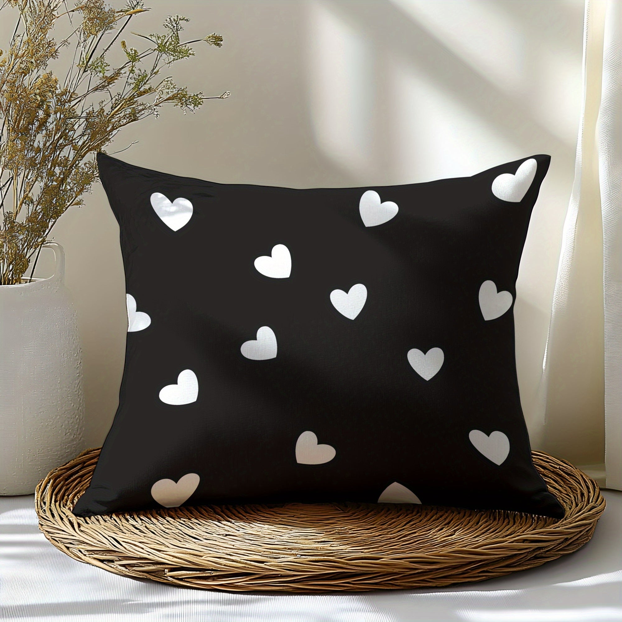 1pc Love-Themed Pillowcase - Extra Large, Soft 3D Digital Printed Polyester Fabric with Heart Design, Perfect for Bedroom, Guest Room, or as a Gift for Couples, Birthdays, and More, Decorative Pillow Cover | 3D Printed Pillowcase | Soft Polyester Fabric