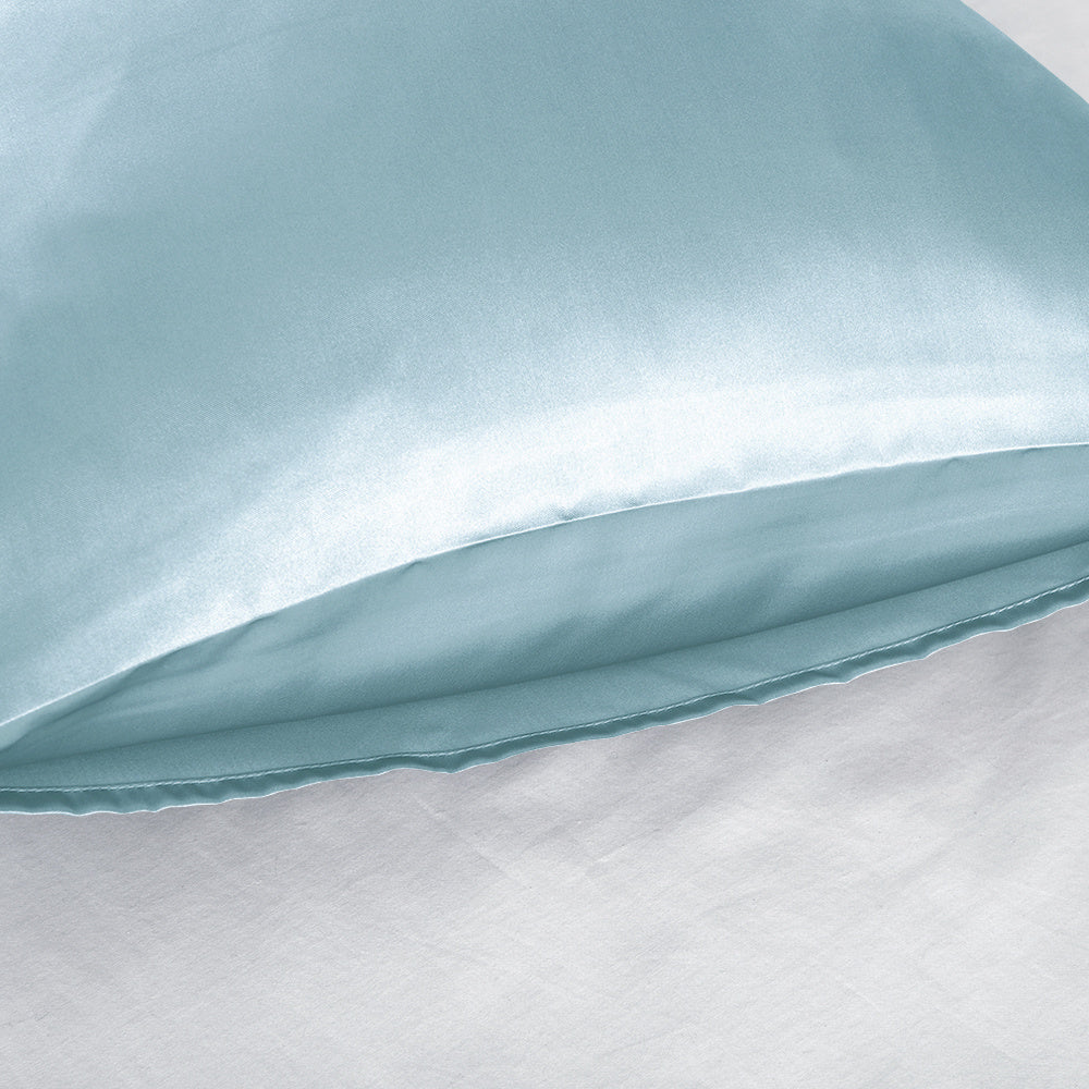 Set of 2 Luxuriously Silky Soft Satin Pillowcases Envelope Closure Design, Taupe Pillow Covers with Envelope Closure