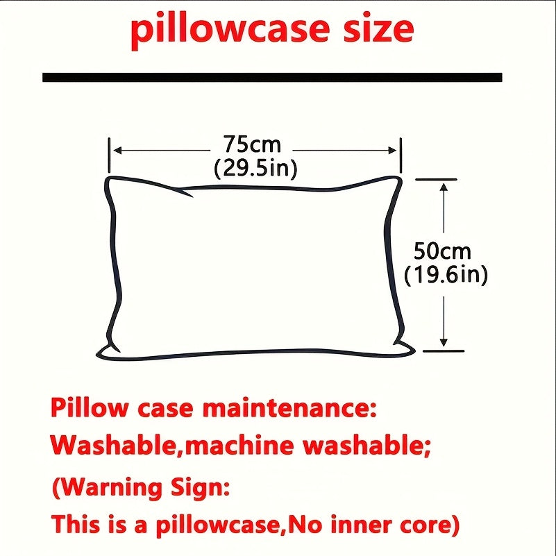 2pcs Heart Print Pillowcases, Envelope Closure, Machine Washable, Soft and Breathable Home Bedding, 2pcs Set (Pillow Inserts Not Included)