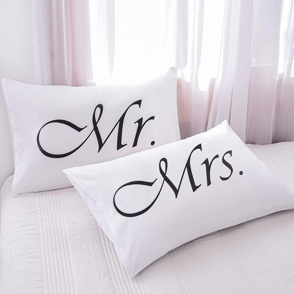 Two Couple Heart Print Pillowcases