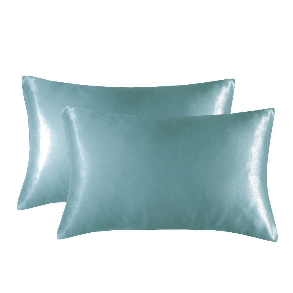 Set of 2 Luxuriously Silky Soft Satin Pillowcases Envelope Closure Design, Taupe Pillow Covers with Envelope Closure