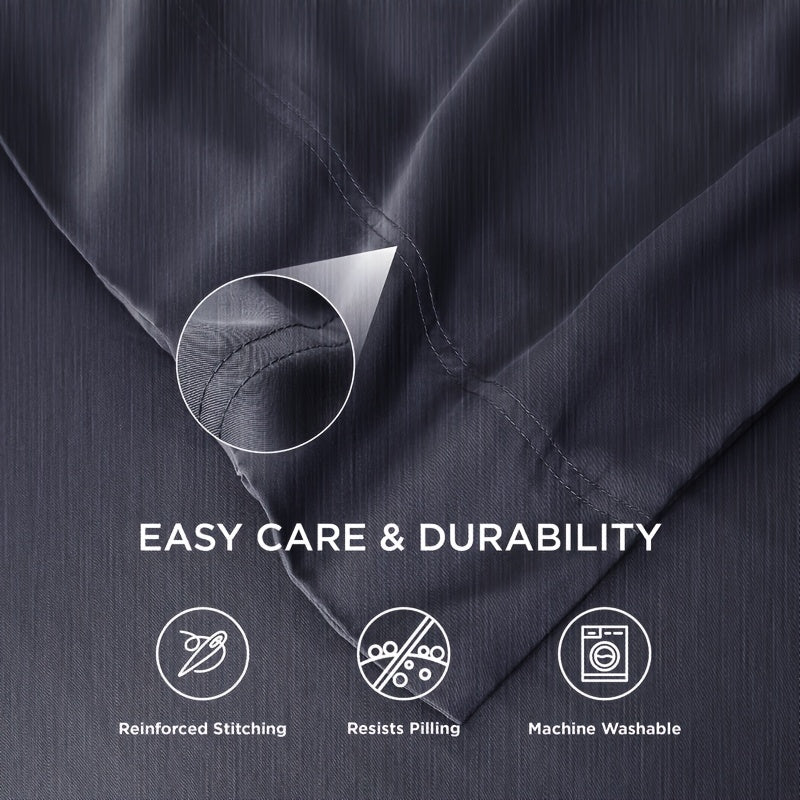 2pcs Summer Cooling Bamboo Fiber Pillowcases, 30% Bamboo Fiber + 70% Microfiber Material, Breathable and Comfortable, Soft Cooling Pair Set for Couples, Envelope Design for Easy Installation and Washing, Bedroom Decorative Pillowcases